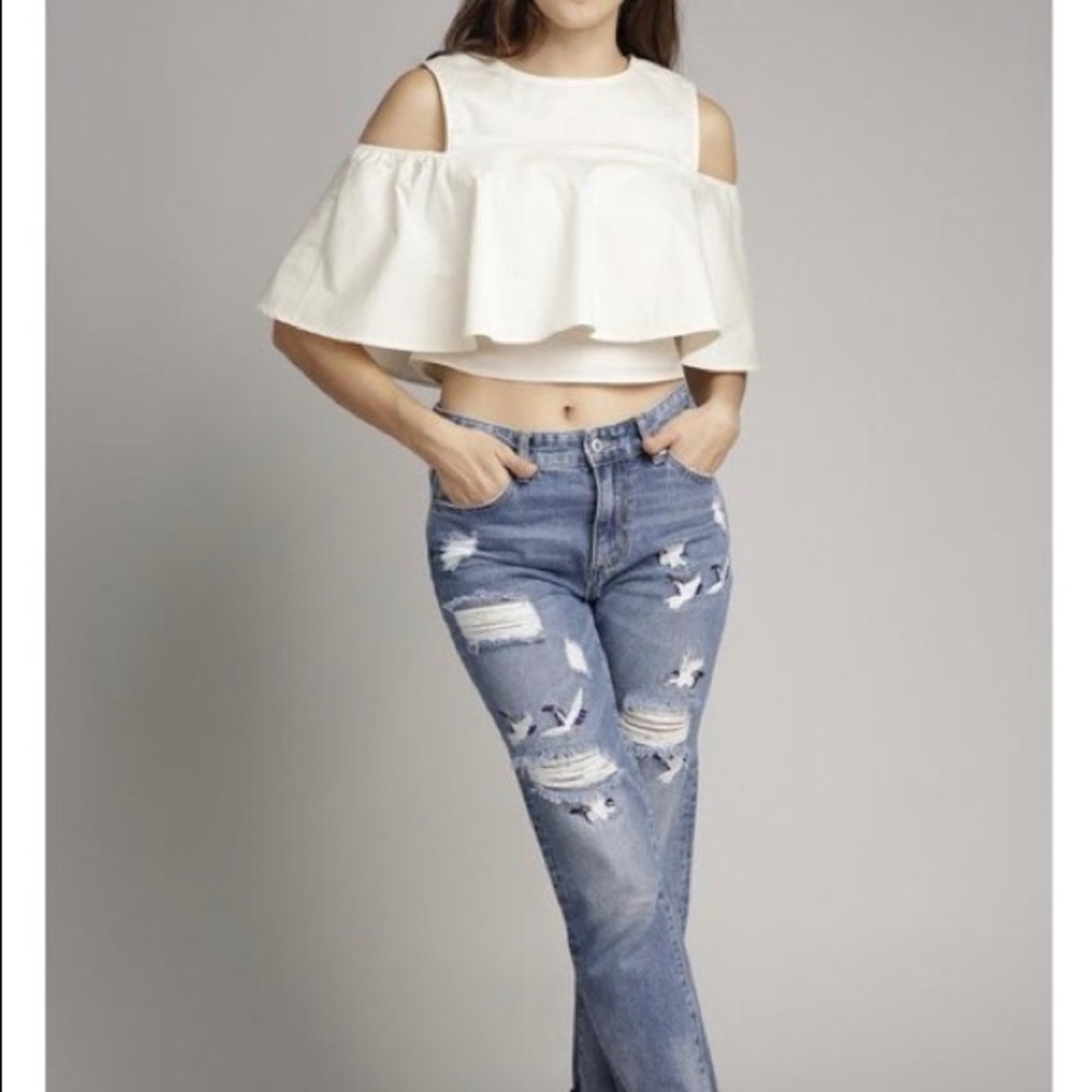 Ruffled Off Shoulder Top